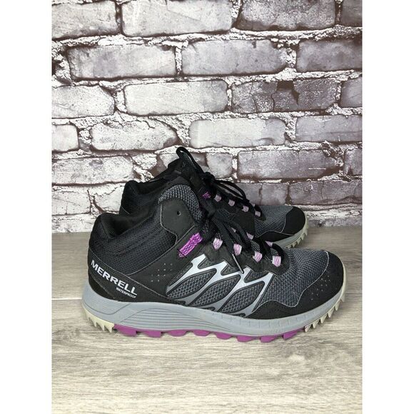 Merrell Wildwood Mid Waterproof Trail Running Hiking Shoes Women 9.5M US J135358 - Picture 1 of 16